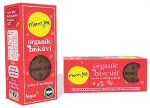 MONN BIO ORGANİK Kakolu Karabuğdaylı Bisküvi 80 grOrganik Ürünler