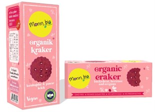 MONN BIO ORGANİK Karabuğdaylı Pancarlı Kekikli Kraker 80 grOrganik Ürünler